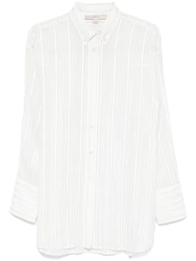 Remain Birger Christensen Striped Shirt In 白色