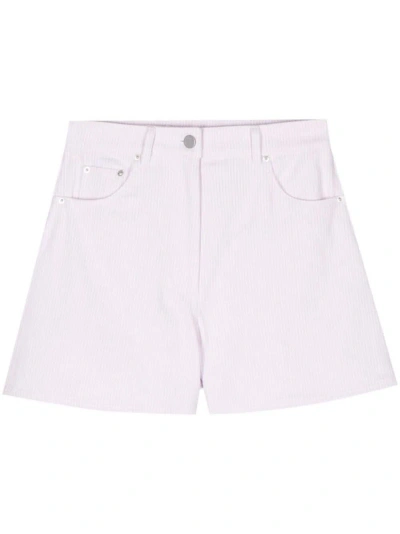 Remain Birger Christensen Caja Striped Shorts In Pink