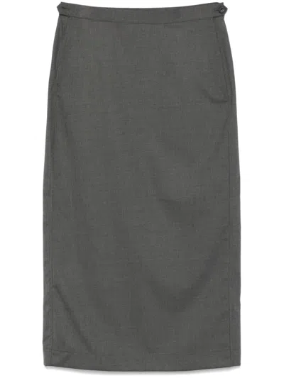 Remain Suiting Midi Skirt In Grey