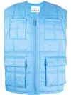 Remain Birger Christensen V-neck Quilted Gilet In Blue