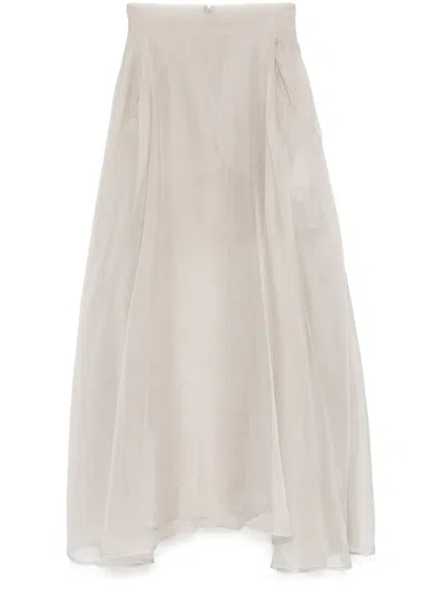 Remain Birger Christensen Wide Maxi Skirt In Grey