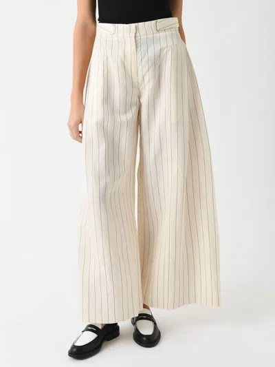 Remain Birger Christensen Wide Suiting Pant In Egret In White