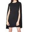Remedy Scuba Cape Mini Dress In Black