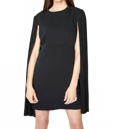 Remedy Scuba Cape Mini Dress In Black