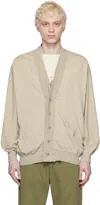 Remi Relief Beige Buttoned Cardigan In Kinari