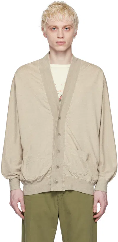 Remi Relief Beige Buttoned Cardigan In Kinari
