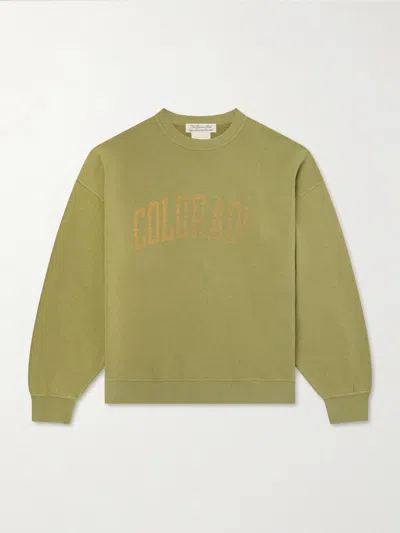 Remi Relief Colorado Printed Cotton-jersey Sweatshirt In Green