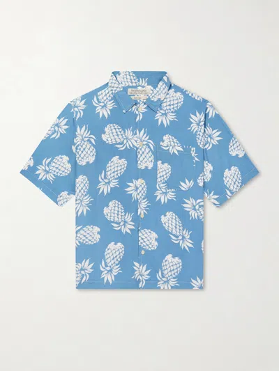 Remi Relief Printed Woven Shirt In Blue