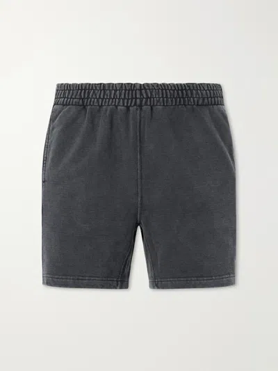 Remi Relief Straight-leg Cotton-jersey Shorts In Gray