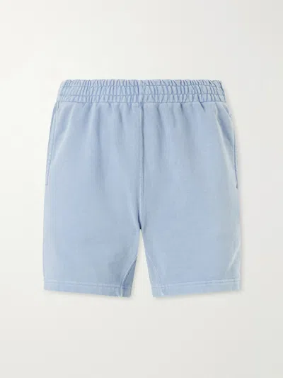 Remi Relief Straight-leg Cotton-jersey Shorts In Blue