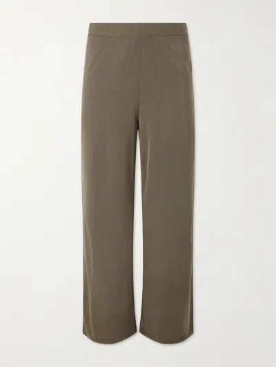 Remi Relief Straight-leg Twill Trousers In Green