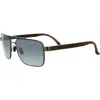 Remo Tulliani Envy Sunglasses In Bronze/titanium/ash Lens In Black