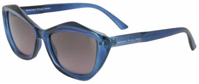 Remo Tulliani Foxy Sunglasses In Sapphire/smoke Lens In Blue