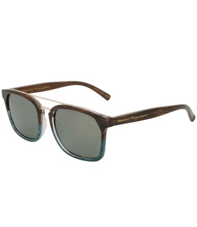 Remo Tulliani Fury Sunglasses In Linear Tort/black Mirror Lens In Grey