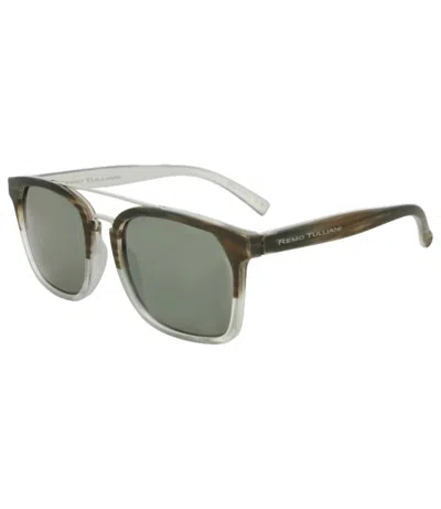 Remo Tulliani Fury Sunglasses In Matte Tort Fade/black Mirror Lens In Grey