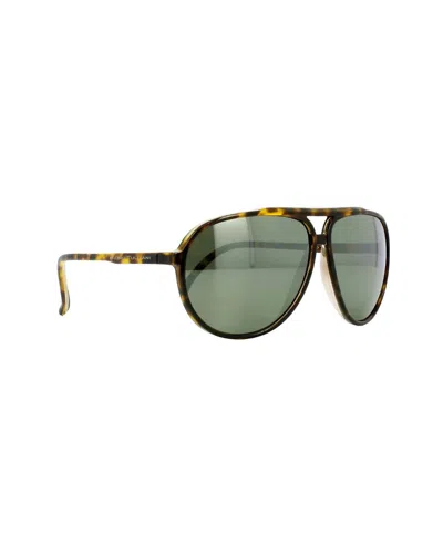Remo Tulliani Men's Smooth Aviator Sunglases In Dark Sky/peach/amber Lens In Brown
