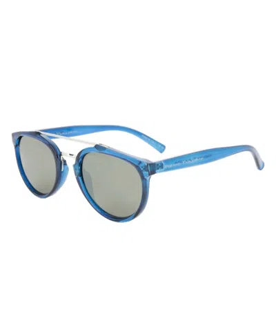 Remo Tulliani Passion Sunglasses In Sapphire/black Mirror Lens In Blue