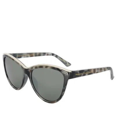 Remo Tulliani Seduction Sunglasses In Black Tort/black Mirror Lens In Grey
