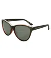 Remo Tulliani Seduction Sunglasses In Matte Black Cherry/black Mirror Lens
