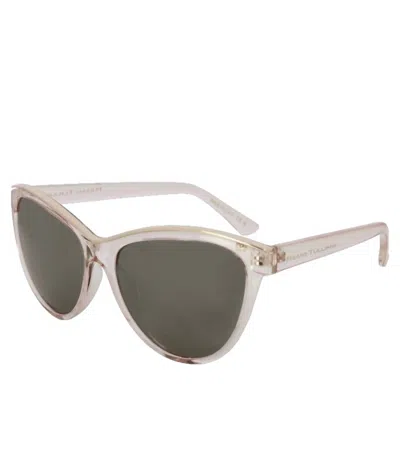 Remo Tulliani Seduction Sunglasses In Pink Clear/black In Beige