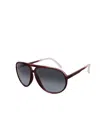 Remo Tulliani Smooth Sunglasses In Matte Burgundy Fade/ash Lens