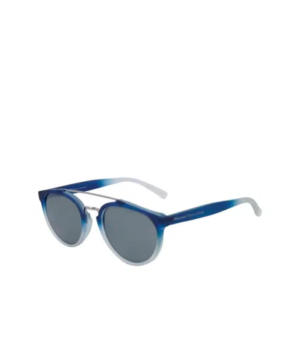 Remo Tulliani Trust Sunglasses In Matte Blue Fade/mirror Lens