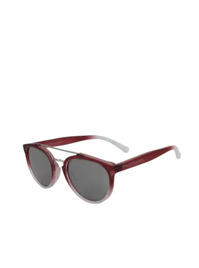 Remo Tulliani Trust Sunglasses In Matte Burgundy Fade/mirror Lens