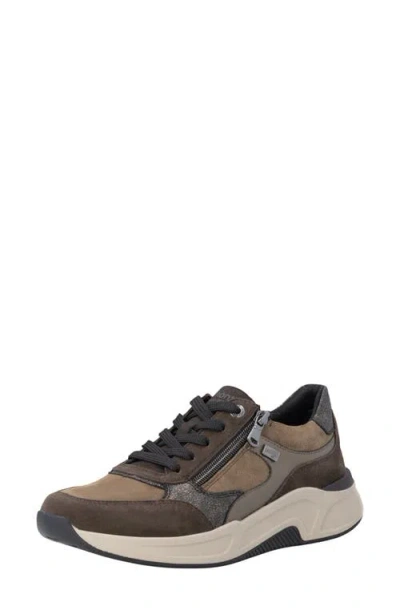 Remonte Bea Leather Sneaker In Havanna/bison/bronze