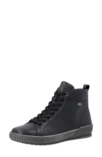 Remonte Maditta 82 Leather High Top Sneaker In Black