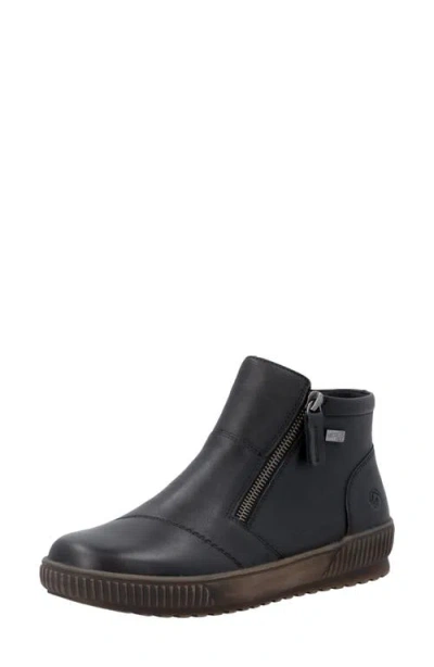 Remonte Maditta 83 Leather High Top Sneaker In Black/black
