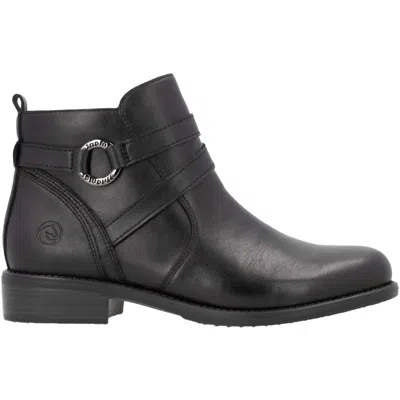 Remonte Women's Arielle Leather Booties In Black/black/black In Multi