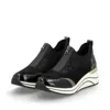 Remonte Eleni Wedge Sneaker In Black