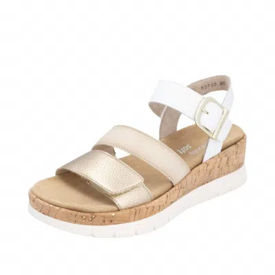 Remonte Women's Gizela 50 Wedge Sandal In Crema In Multi