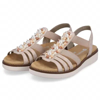 Remonte Women's Jocelyn 47 Leather Sandal In Rose Gold