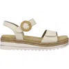 Remonte Women's Jocelyn 52 Platform Sandal In Porzellan/lugano Leather In White