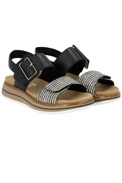 Remonte Manila Womens Sandals Colour: Muschel/white, Size: 6.5 / 40 In Black Lea/fabric