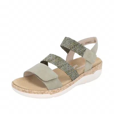 Remonte Women's Jocelyn 61 Strap Sandal In Olive Green In Gray