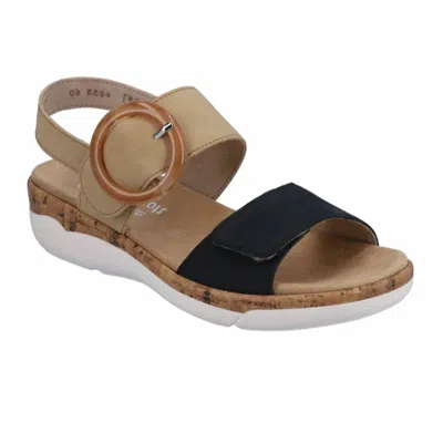 Remonte Women's Jocelyn R6853 Sandal In Pazifik / Sand In Multi