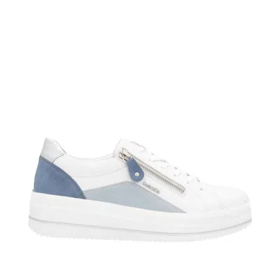 Remonte Women's Julika Sneakers In White, Blue And Silver