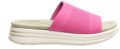 Remonte Women's Knit Slide Sandal In Fuschia In Pink