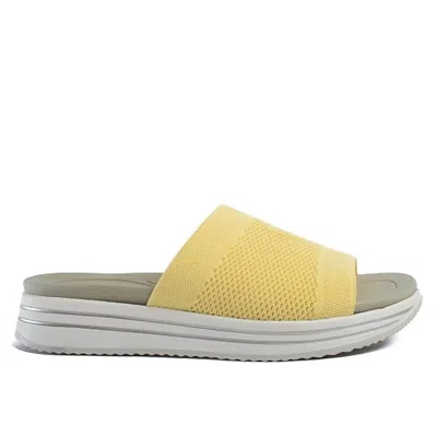 Remonte Women's Knit Slide Sandal In Yellow