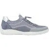 Remonte Women's Liv 18 Stretch Fabric Casual Sneakers In Jean-ciel/adria/silver In Gray