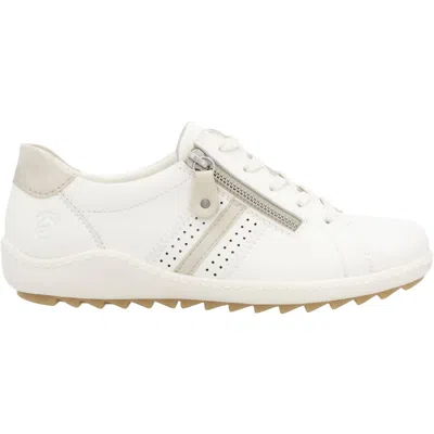 Remonte Women's Liv 32 Sneaker In Paper/muschel/offwhite In White