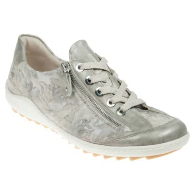 Remonte Women's Liv Zipper Sneaker In Pearl Beige Metallic In Multi