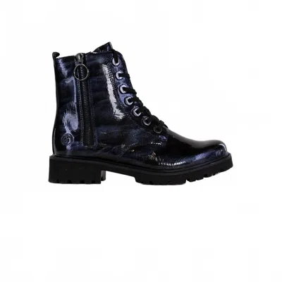 Remonte Women's Marusha Chunky-heeled Boot In Blue Patent In Multi