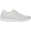 Remonte Women's Tempest 03 Casual Sneaker In Weiss Metallic Fabric In White