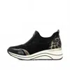 Remonte Eleni Wedge Sneaker In Black