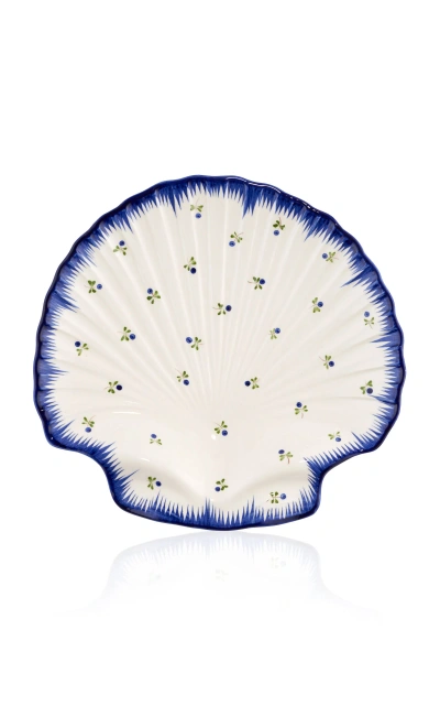 Remy Renzullo X Carolina Irving & Daughters Lily Concha Serving Plate In Blue