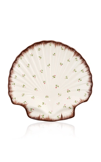 Remy Renzullo X Carolina Irving & Daughters Lily Concha Serving Plate In Brown