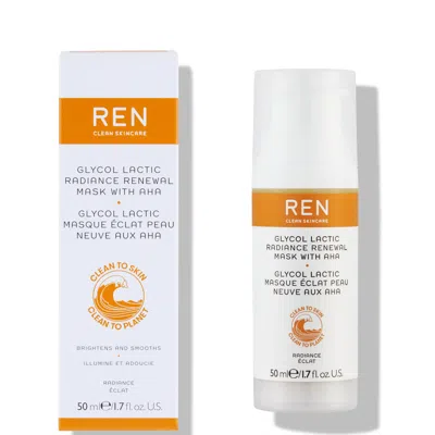 Ren Clean Skincare Glycol Lactic Radiance Mask 50ml In White